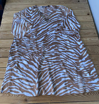 Dennis basso NWOT Women’s printed woven kaftan dress w/ embellishment 1X tan AG - £15.81 GBP