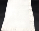 Vintage Qulited Products Baby Blanket Acrylic Satin Trim Made in USA RN ... - £31.38 GBP