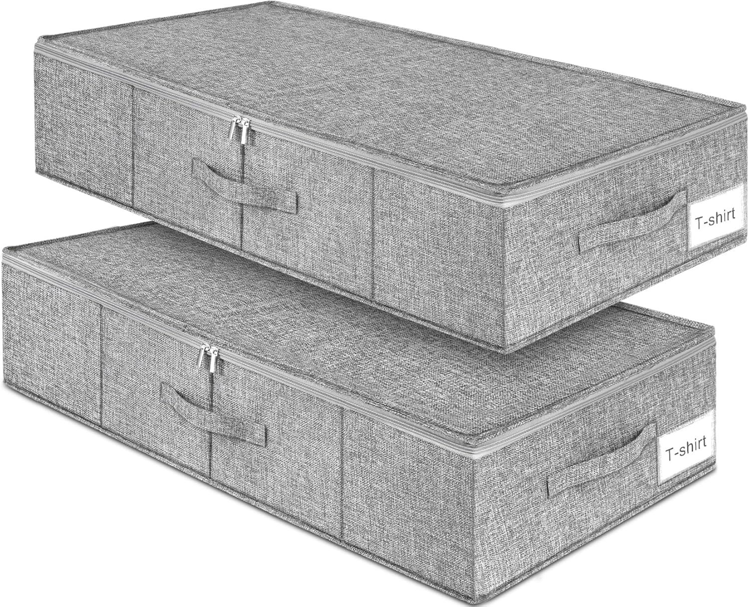 Under Bed Storage, 2 Pack Underbed Storage Container Bags With Lid,, Grey - $41.99
