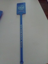 PAN AM Airlines Drink Stirrers Swizzle Sticks 1970s Blue with Silver SQUARE Note - £8.35 GBP