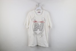 Vintage Y2K NASCAR Womens 2XL Spell Out Jeff Gordon Racing T-Shirt White... - $19.75