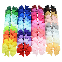 40PCS 3 Inch Hair Bows for Girls Grosgrain Ribbon Toddler Accessories - £8.61 GBP