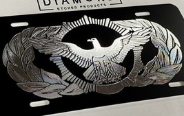 ENGRAVED US Air Force Badge Car Tag Diamond Etched Vanity Front License ... - €17,60 EUR
