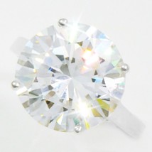 Grande 6CT Rotondo Diamanti Finti Fidanzamento Solitario Anello 14K Oro Bianco - £175.67 GBP