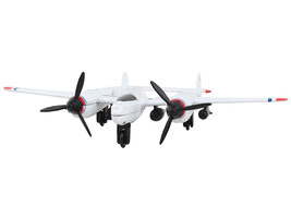 Lockheed P-38J Lightning Fighter Aircraft White with Red Wingtips &quot;United States - £13.87 GBP