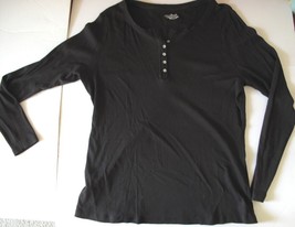 Women’s Joe Boxer Ribbed Pullover Shirt Henley Collar Long Sleeve Size 1X - $10.99