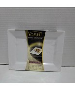 EMI Yoshi Extra Heavyweight Gloss White Disposable Plastic Rectangle Plates - £9.55 GBP