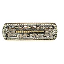 Vtg Signed Sterling Silver Art Deco Marcasite Ornate Openworks Bar Pin Brooch - $54.45