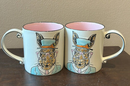Eli &amp; Ana Set of 2 Coffee Mugs Easter  Bunny Ears Ceramic New - £29.47 GBP