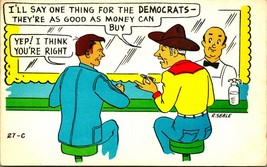 Artist Signed R Seale Comic Democrats as Good as Money Can Buy Chrome Po... - $3.91