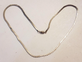 17&quot; Princess Length Silver Tone Serpentine Chain NECKLACE Plug in Bayone... - $19.74