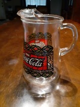 Vintage 1970s Enjoy Coca-Cola Trademark Tiffany Style Stained Glass Soda Pitcher - £11.09 GBP