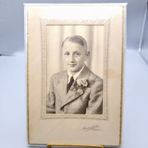 Vintage Portrait Photo in Envelope Cabinet Card, Original Black and White Dapper - £20.17 GBP