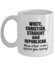Funny Mugs White Christian Straight and Republican White-Mug  - £12.54 GBP