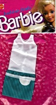 Barbie Fashion Finds Vintage 1988 Mattel 1062 Green &amp; White Dress - £11.01 GBP