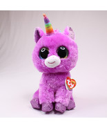 Ty Beanie Boos Rosette The Purple Unicorn Big Rainbow Sparkle Eyes Stuff... - $7.09