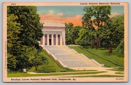 Postcard KY Kentucky Hodgenville Lincoln Memorial Linen Unused - $2.97