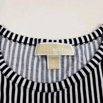 Michael Michael Kors Womens Small Black White Striped Short Sleeve Peplu... - £13.47 GBP