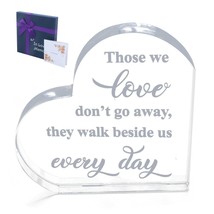 Sympathy Gifts Memorial Bereavement Gifts Crystal Glass Heart Condolence 5.1 in - £19.15 GBP