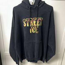Vintage Y2K Street Ice Black Hoodie Hanes Ultimate Edition Mens XL - $37.66