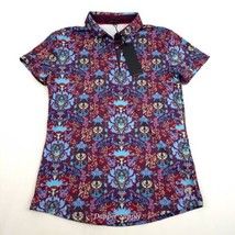 Greyson Rose Scarlett Polo Shirt Womens XS Floral Multicolor Short Sleeve  - $49.49