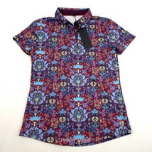 Greyson Rose Scarlett Polo Shirt Womens XS Floral Multicolor Short Sleeve  - £39.46 GBP