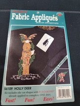 What&#39;s New, Ltd Holiday Fabric Appliques. Holly Deer 56109 NIP - $8.09