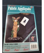 What&#39;s New, Ltd Holiday Fabric Appliques. Holly Deer 56109 NIP - $8.09