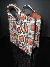 Elena Ghisellini Globe M Spotted Python Printed Bag NWTS image 4
