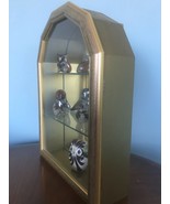 Vintage Curved ARched Glass mirrored Wall Curio Cabinet  Hang or Sit 14.... - £97.38 GBP