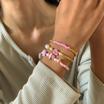 2021 Trend Y2k Jewelry Bohemian Ethnic Beaded Bracelets Set For Women Fashion Le - £10.05 GBP