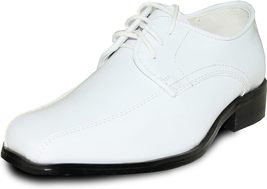 VANGELO TUX-5 Boy Tuxedo Shoe Dress Wedding, Prom Wrinkle Free White Patent - $936.94 MXN