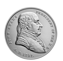 Official Us Mint John Adams Presidential Silver Medal - £83.85 GBP