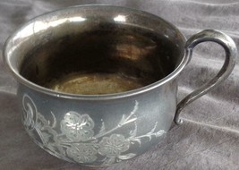 Antique Wilcox Silver Plate Footed Punch Cup - Meriden - Vgc - Gorgeous Pattern - £15.81 GBP