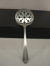 Wm Rogers Tomato Server Spoon Laurel or Helena c1954 Silver Plate Pierced - £14.08 GBP