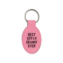 Funny Grandma Gifts Best Effin Grammy Ever Engraved Leatherette Keychain - £8.78 GBP