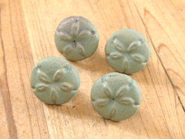 4 SANDDOLLAR  SAND DOLLAR DRAWER PULLS * READ* CABINET KNOB CAST IRON - $13.99