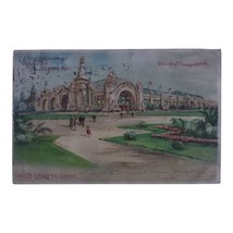 Vintage 1904 St. Louis World&#39;s Fair Hold To Light Postcard Palace Transp... - $27.84