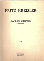Caprice Viennois Fritz Kreisler Piano Solo - $18.00