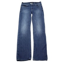 Lucky Brand Pants Womens 6 Blue Mid Rise Button Zip Brooke Straight Jeans - £23.72 GBP