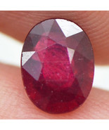 Ruby Gemstone Oval Shaped Natural Red Color Loose Treated Certified 1.42... - £185.66 GBP