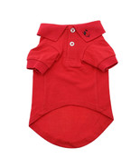 Solid Flame Scarlet Red 100% Cotton Button Up Polo Shirt -Sizes SM-LG &amp; ... - €12,00 EUR