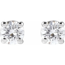 14K White 1/3 CTW Lab-Grown Diamond Stud Earrings - £402.74 GBP