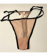 AUDEN Pink &amp; Black L Ice Rose Thong Panties Intimate Wear NEW - $10.86 CAD