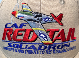 Tuskegee Airmen Hat CAF Red Tail Squadron Commemorative Tribute Baseball... - $22.29