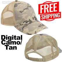 Distressed Ollie Cap Pigment Dyed Structured Mid-Profile Hat Digital Camo NEW! - £10.41 GBP