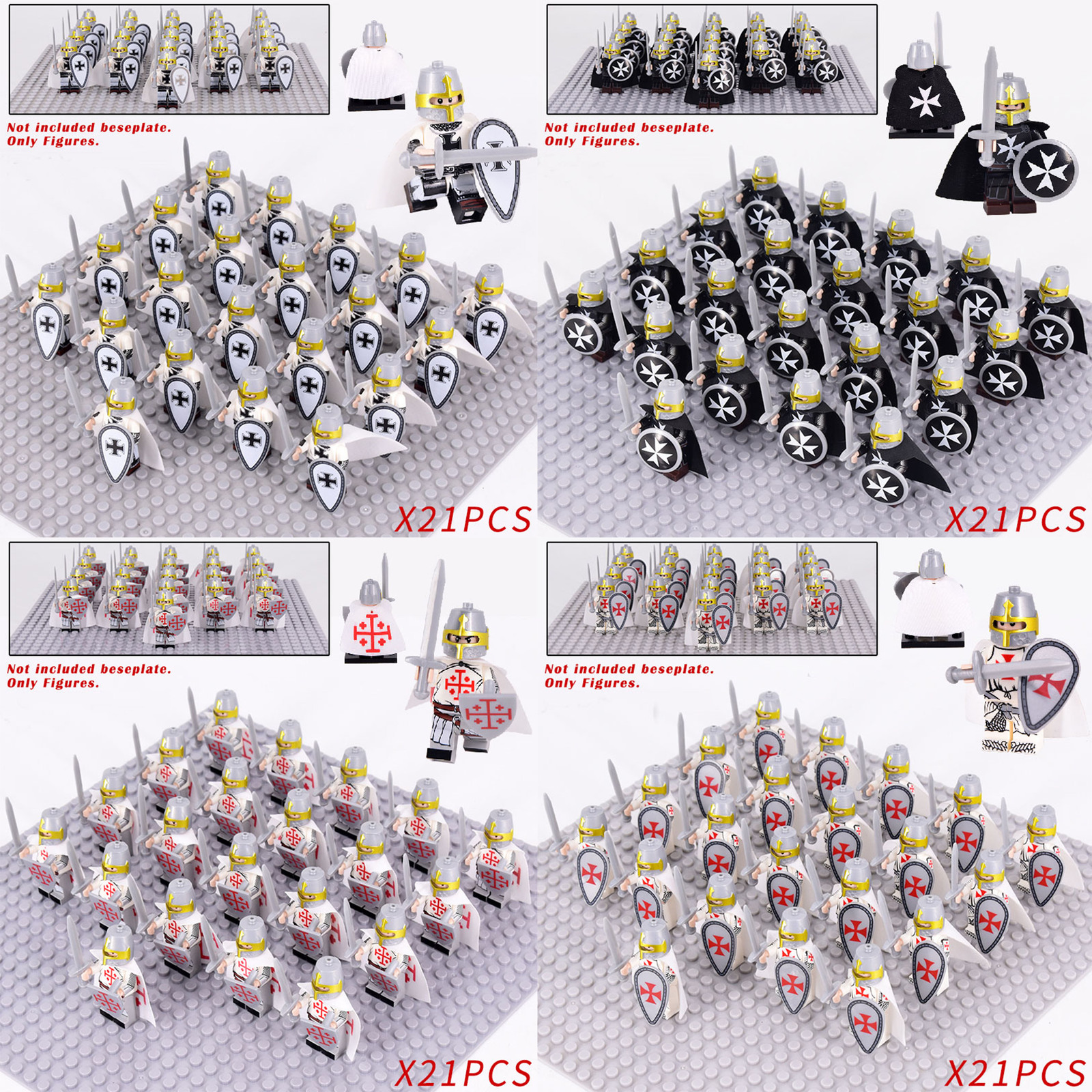Medieval Knights The Crusaders Knights Hospitaller 21 Minifigures Lot