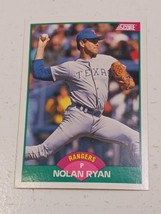 Nolan Ryan Texas Rangers 1989 Score Card #2T - £0.97 GBP