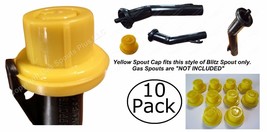 10X BLITZ Yellow Spout Cap fits self-venting gas can spouts 900302 90009... - £7.49 GBP