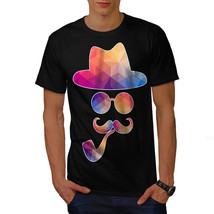 Wellcoda Man With Moustache Mens T-shirt, Hippie Graphic Design Printed Tee - £14.83 GBP+